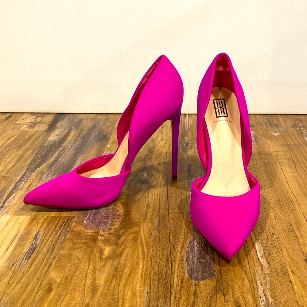 Bright magenta stilettos